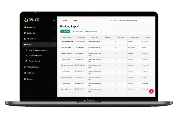 Hotel Booking Engine Dashboard